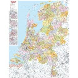 3-stellige Postleitzahlenkarte Niederlande 1:250.000