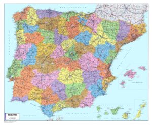 Postleitzahlenkarte Spanien/Portugal