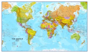 Weltkarte Maps International Statistical Small