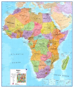 Kontinentkarte Afrika Maps International Statistisch