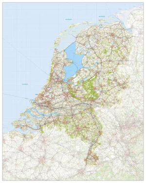 Topographische Karte der Niederlande