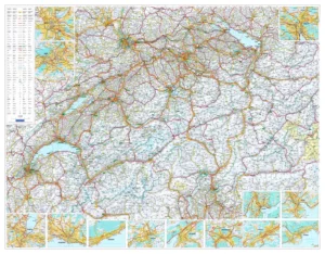 Straßenkarte Schweiz