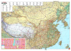 Karte von China Physisch