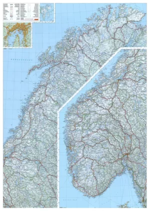 Straßenkarte Norwegen