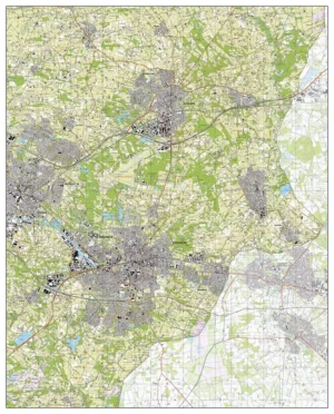 Topografische Kaart TOP25 (Enschede, Hengelo, Oldenzaal, Glanerbrug, Losser, Overdinkel)