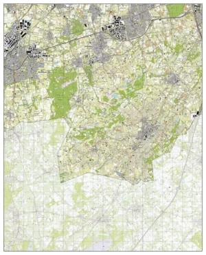 Topografische Kaart TOP25 (Roosendaal, Etten-Leur, Sint Willebrord, Zundert, Hoeven, Rijsbergen)