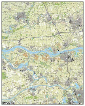 Topografische Kaart TOP25 ('s-Hertogenbosch, Leerdam, Zaltbommel, Geldermalsen, Wijk en Aalburg, Engelen)
