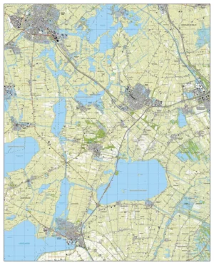 Topografische Kaart TOP25 (Sneek, Joure, Lemmer, IJlst, Sint Nicolaasga, Oudehaske)