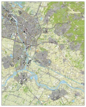 Topografische Kaart TOP25 (Utrecht, Nieuwegein, Zeist, Houten, Maarssen, IJsselstein)