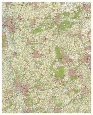 Topografische Kaart TOP50 (Zwolle, Deventer, Rijssen, Nijverdal, Hardenberg, Raalte)
