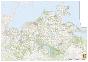 Topographische Karte Mecklenburg-Vorpommern