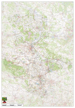 Topographische Karte Sachsen-Anhalt